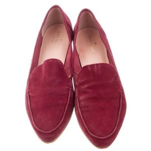Kate Spade New York Burgundy Suede Loafers